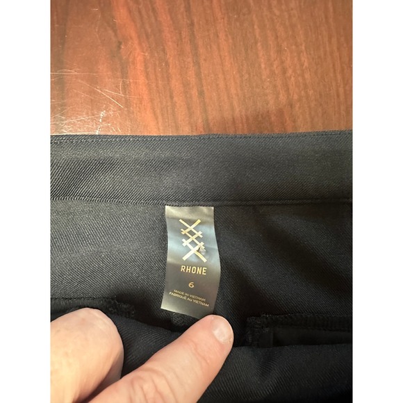 Rhone Women's 6 Black Polyester Blend Straight Leg Dress Pants Career Golf - Picture 2 of 4